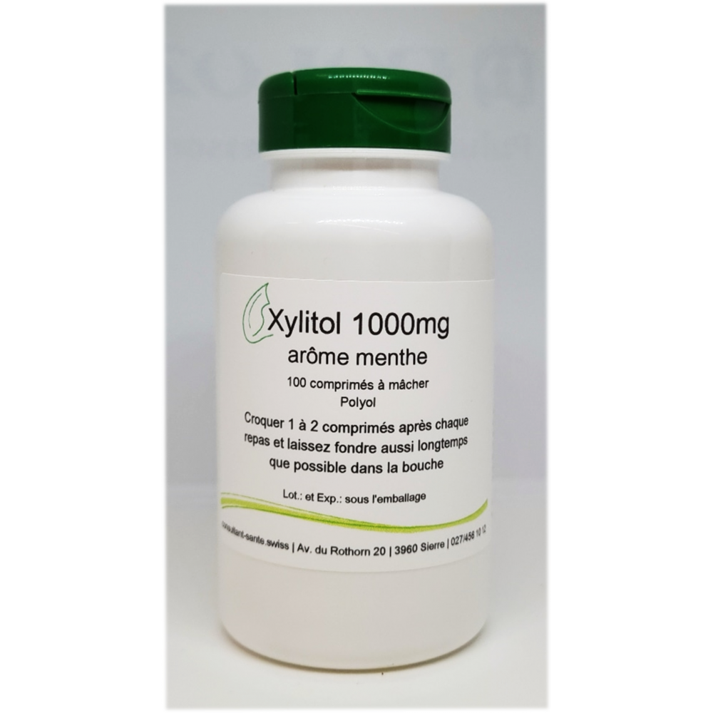 Xylitol 1000mg - 100 comprimés à mâcher