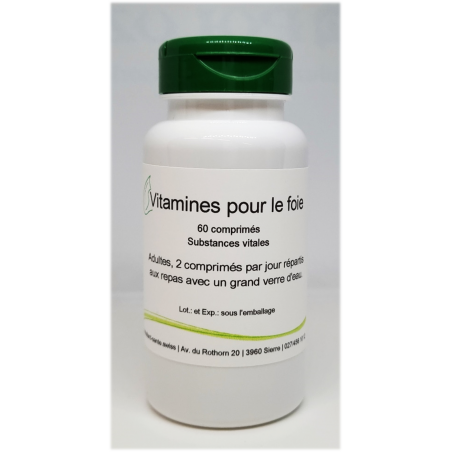 Vitamines pour le foie - 60 comprimés