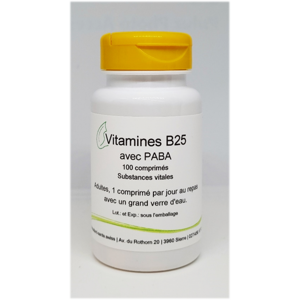 Vitamines B25 avec PABA - 100 comprimés