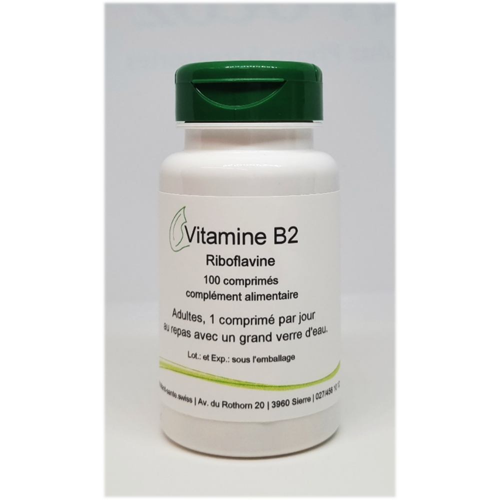 Vitamine B2 100mg (Riboflavine) - 100 comprimés