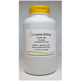 L-Lysine 500mg et thé vert - 250 gélules