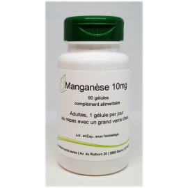 Manganèse 10mg - 90 gélules