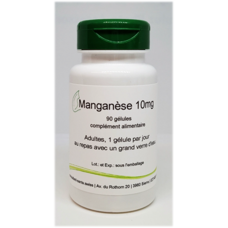 Manganèse 10mg - 90 gélules