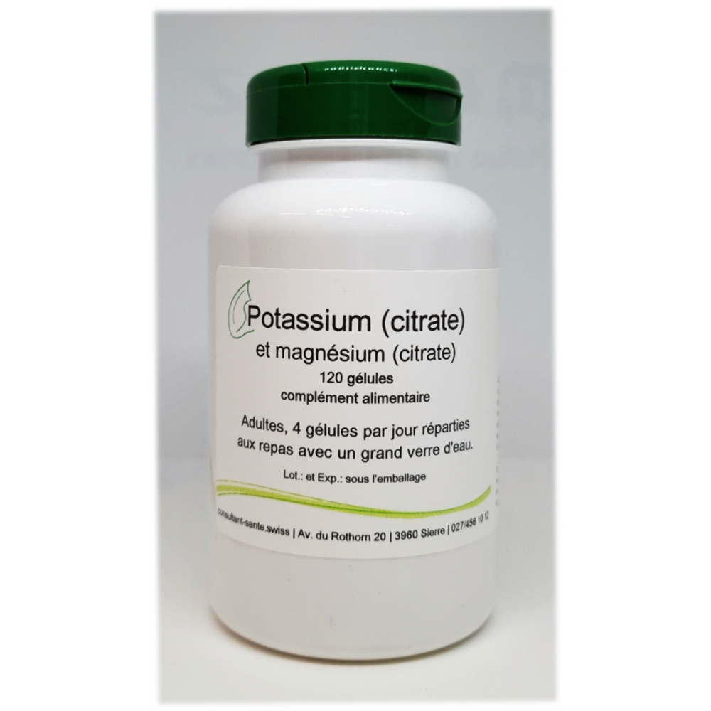 Potassium et magnésium (citrate) - 120 gélules