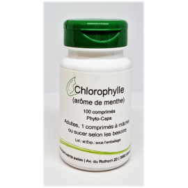 Chlorophylle (arôme de menthe) - 100 comprimés à mâcher
