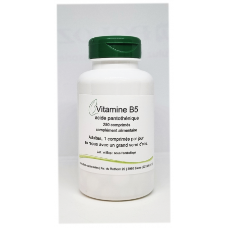 Vitamine B5 200mg - 250 comprimés