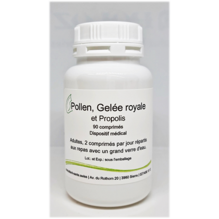 Pollen, Gelée Royale et Propolis - 90 comprimés