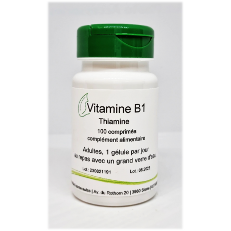 Vitamine B1 100mg (Thiamine) - 100 comprimés