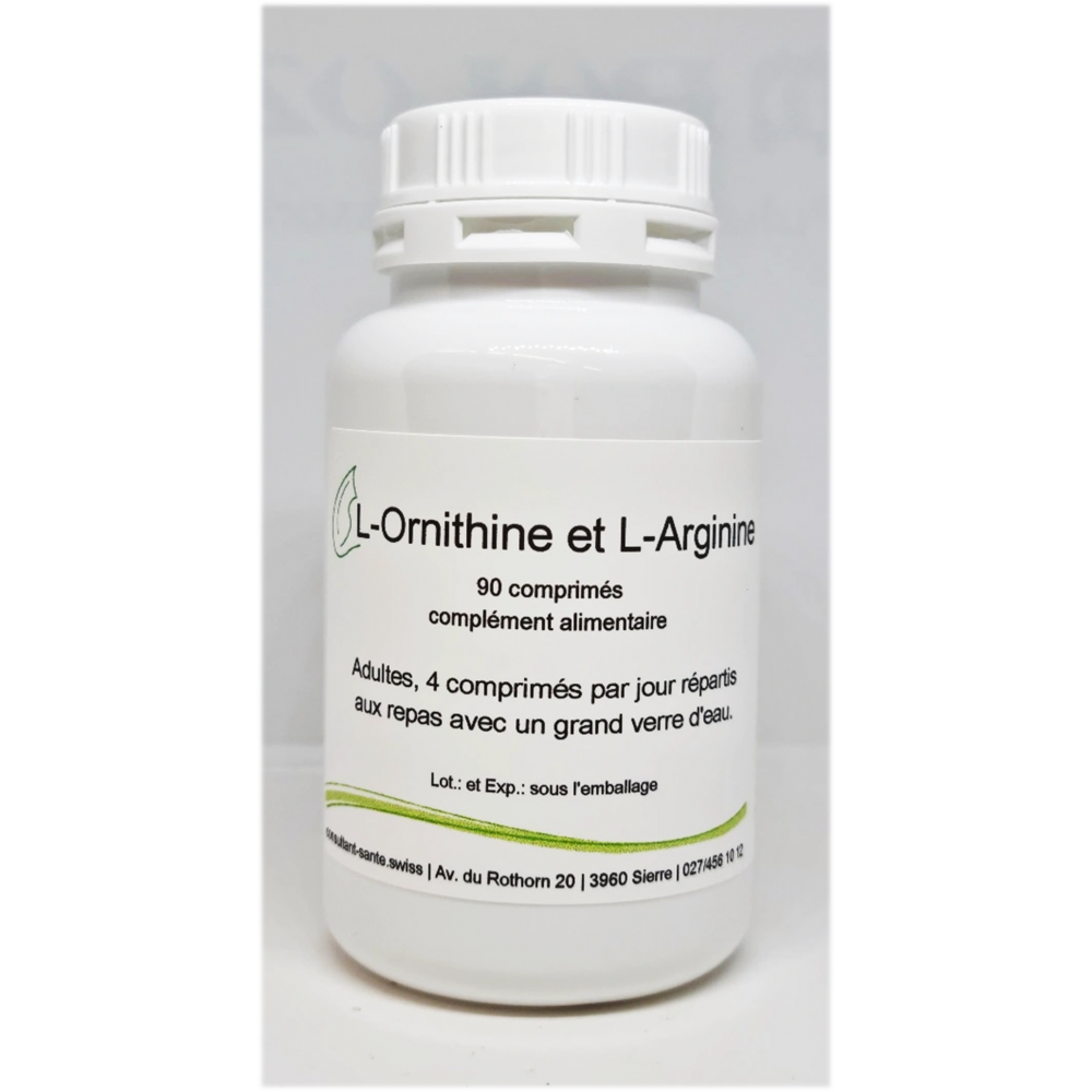 L-Ornithine et L-Arginine - 90 comprimés