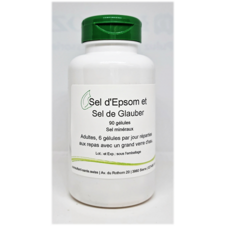 Sel d'Epsom et sel de Glauber - 90 gélules