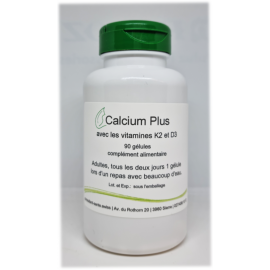 Calcium Plus avec K2 et D3 - 90 gélules