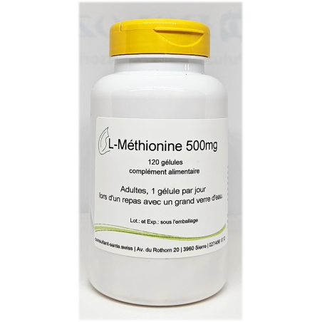 L-Méthionine 500mg - 120 gélules