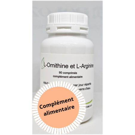 L-Ornithine et L-Arginine - 90 comprimés
