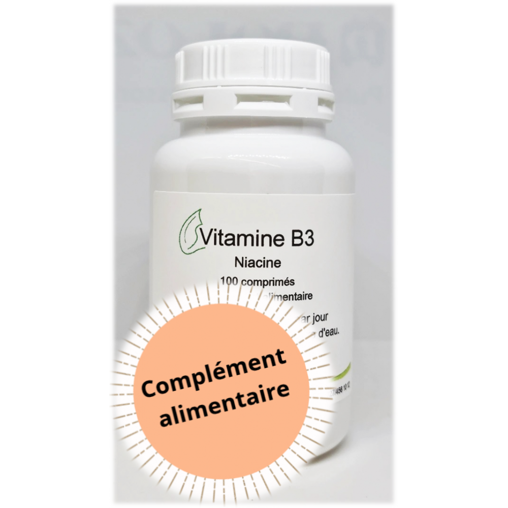 Vitamine B3 500mg (Niacine) - 100 comprimés