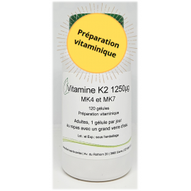 Vitamine K2 MK-4 & MK-7 - 120 gélules