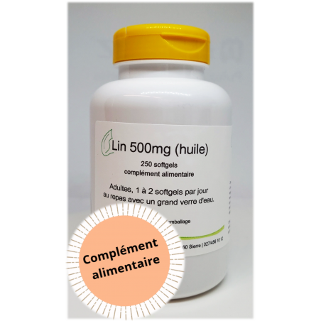 Lin 1000mg (huile) - 250 softgels