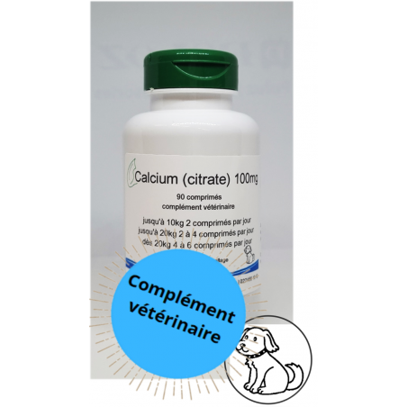 Citrate de clacium 100mg (vétérinaire) - 90 comprimés