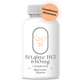 Bétaïne HCL 650mg - 120 gélules