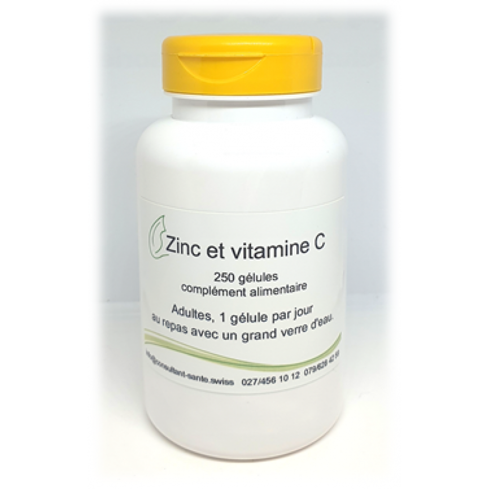 Zinc avec Vitamine C - 200 gélules Zinc avec Vitamine C - 200 gélules