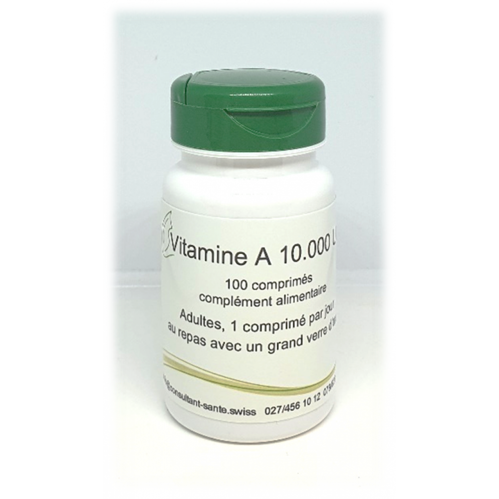 Vitamine A 10.000 U.I. - 100 comprimés Vitamine A 10.000 U.I. - 100 comprimés